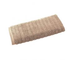 iDesign serviette de bain, petit essuie-mains en coton avec un joli design rayÃ©, serviette de toilette douce et absorbante avec accroche pour lavabo ou WC invitÃ©s, beige