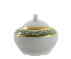 Bohemia Saphyr Greca Sucrier, Porcelaine, Vert, 12Â x 12Â x 12Â cm