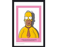 Empire 538345 Les Simpson industriousness Miroir imprimÃ© avec Cadre en Plastique faÃ§on Bois 20 x 30 cm
