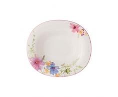 Villeroy & Boch Mariefleur Basic Assiette creuse ovale, 24 x 21 cm, Porcelaine Premium, Blanc/Multicolore