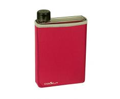 COOKUT - Gourde Manta - Une Bouteille au Format Plat révolutionnaire très Pratique - Housse Isotherme Rose- Eco-Friendly - 50 cl