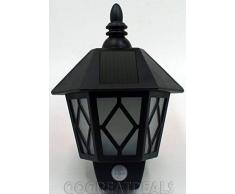 Kingavon Lanterne Murale solaire avec détecteur de mouvement, Noir