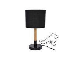 ZONS Lampe À Poser Touche 6 Couleurs Noir