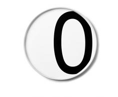 Design Letters Assiette Blanc Lettre O Noir