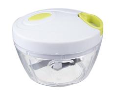 Mini hachoir manuel Ã 2 lames inox - Pratique et utilisation facile - Coloris Blanc et Vert