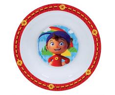 FUN HOUSE 005346 Oui Bol Micro-ondable pour Enfant, PP, Rouge, 16 x 16 x 4 cm