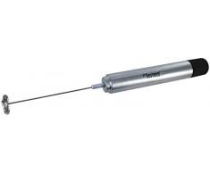 Bestron Mousseur à lait avec fouet, Viva Italia, Fonctionne sur piles, Acier inoxydable, Noir