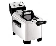 Moulinex Easy Pro 3 L Friteuse classique 2 300 W 2 niveaux de cuisson thermostat réglable 2 L 600 g Argenté