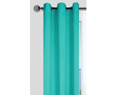 Lovely Casa R64689024 Nelson Rideau Åillets Polyester CÃ©ladon 240 x 135 cm
