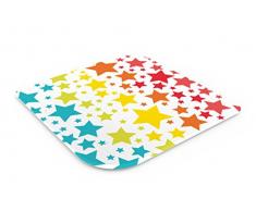 Pebbly 99-14TRIS Dessous de Plat Verre TrempÃ© Star Rainbow 16 x 16 cm