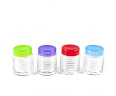 Home 8627000 Lot de 20 bocaux en verre plastique assortis Cc250