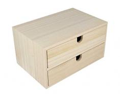Artemio 14002157 Meuble Casier à Tiroirs, Bois, Beige, 24 x 16 x 13,3 cm