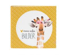 Goldbuch Album Photo avec 50 Pages Blanches et 50 Pages Blanches pour Scrapbooking, Livre Photo avec Structure en Lin, Papier Jaune, env. 27,5 x 25,5 x 4 cm