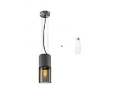 SLV lisenne Suspension, Verre, gris, E27 12W