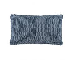 Marc OPolo Nordic Knit Coussin, 100% Coton, Smoke Blue, 30 cm x 60 cm