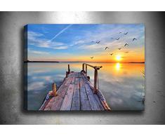 Bonamaison Peinture sur toile, multicolore, 50 x 70 cm - Conçu et fabriqué en Turquie