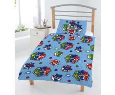 PJ Masks Badges Parure de lit Junior en Polycoton Bleu