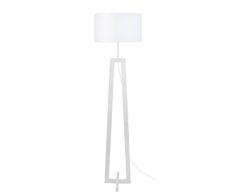 Tosel 51179 Lampadaire 1 Lumière, Bois, E27, 40 W, Blanc, 40 x 155 cm