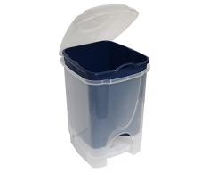 Mondex PLS570D-26 Roll Top Poubelle Ã PÃ©dale Plastique Bleu 31 x 27 x 41 cm 16 L