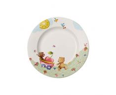 Villeroy & Boch Hungry as a Bear Assiette plate pour enfants, 22 cm, Porcelaine Premium, Blanc/Multicolore