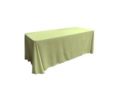 La Nappe Rectangulaire en Lin Polyester en Popeline, Polyester, Sauge, 228.6 x 335.3 x 0.04 cm