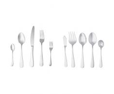 AmazonBasics Service de 45 couverts en acier inoxydable avec bord arrondi Pour 8 personnes