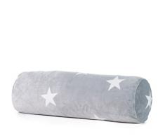 Gözze Coussin polochon, Motifs étoilés, 70 x 22 cm, Argent, 40120-90-070022