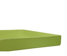 Blanc des Vosges Uni Jersey Drap housse extensible Coton Pomme 70x190 cm à 80x200 cm