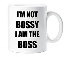 60 Second MakeoverÂ® Mug humoristique avec inscription en anglais Â« Im Not Bossy I Am The Boss Â»