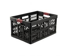 Keeeper Casier Pliant Professionnel avec Poignées Souples, 54 x 37 x 28 cm, 45 l, Ben, Gris Graphite