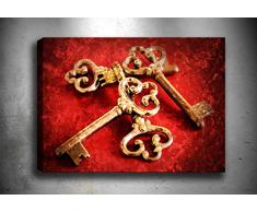 Bonamaison Peinture sur toile, multicolore, 50 x 70 cm