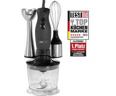 Clatronic SMS 3190 Set Mixeur Mixeur Plongeant + Mixeur Batteur + Fouet Inox 200 W