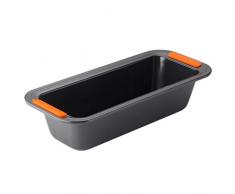Le Creuset 94101700000000 Moule Ã Cake Rectangulaire Anti-AdhÃ©rent, sans PFOA, RÃ©sistant au Levain, en Acier SiliconÃ©, Anthracite/Orange, 30 x 11,5 x 7 cm