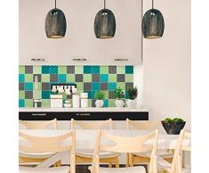 Ambiance-Live col-tiles-ROS-B008_15x15cm Stickers carrelages, Vinyle, Sofia, 15 x 15 cm