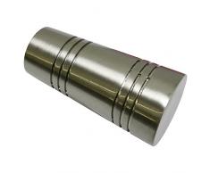 GARDINIA Embouts pour tringle Ã rideau, 2 embouts Apollo, SÃ©rie Chicago, MÃ©tal, Effet inox, DiamÃ¨tre: 20 mm