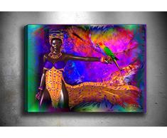 Bonamaison Peinture sur toile, multicolore, 30 x 40 cm - Conçu et fabriqué en Turquie