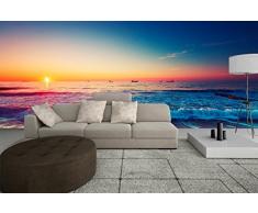 Oedim Atardecer Sticker Mural en Vinyle pour décoration de Salle à Manger, Salon Motif Paysage Urbain Naturel 350 x 250 cm