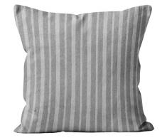Soleil dOcre Coussin Jacquard, Polyester Coton, Gris, 40x40x8 cm
