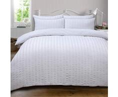 Highams Parure pour Couette, Blanc, Double