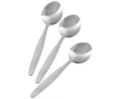 Fackelmann CuillÃ¨re de Table Nirosta-Arlberg 18,5cm 3 piÃ¨ces en INOX, Acier Inoxydable, Argent, 18,5 x 4,1 x 1,7 cm