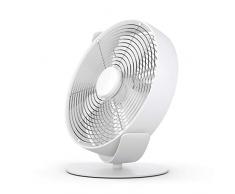 Ventilateur de table Tim de Stadler Form, rafraÃ®chit sans bruit avec rÃ©glage en continu de la vitesse, port USB, idÃ©al pour la chambre et le bureau, blanc