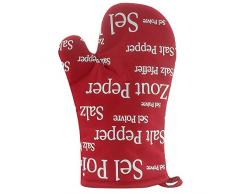 Winkler - Gant de cuisine - Gant de four - Gant plats chauds - Gant résistance chaleur - Intérieur doux - Accessoire cuisine - Sel & Poivre