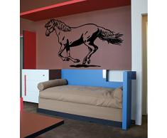 TATOUTEX Stickers Cheval au Grand Galop - Bleu Clair, L 80cm x H 48cm