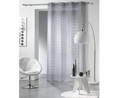 douceur dintÃ©rieur panneau a oeillets 140x240 cm voile sable candide gris
