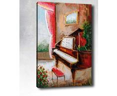 Bonamaison Peinture sur toile, multicolore, 30 x 40 cm - Conçu et fabriqué en Turquie