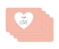 Venilia Set de table LAUGH, 45 x 30 cm, 4 pcs, antidÃ©rapant rÃ©siste Ã la chaleur et fait, PolypropylÃ¨ne, 59071