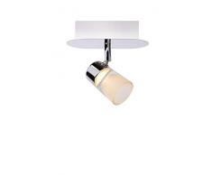 Lucide XANTO-LED - Spot Plafond Salle de bains - LED - 1x5W 3000K - IP21 - Chrome