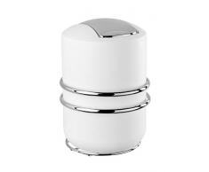 WENKO 22766100 Poubelle Cali Express Loc, Acier Inoxydable/TPE, 15 x 22,5 x 18 cm