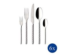 Villeroy & Boch Montauk Couverts de table pour 6 personnes, 30 piÃ¨ces, Acier inoxydable