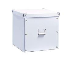 Zeller 17620 Boite de rangement en carton blanc, 33,5 x 33 x 32 cm